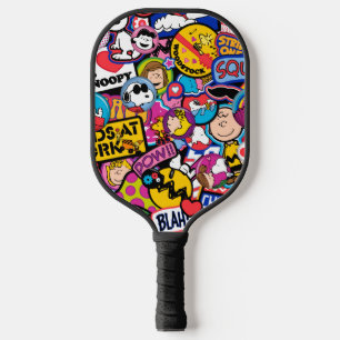 Palas De Pickleball Cacahuetes Patrón de parches de mixtape