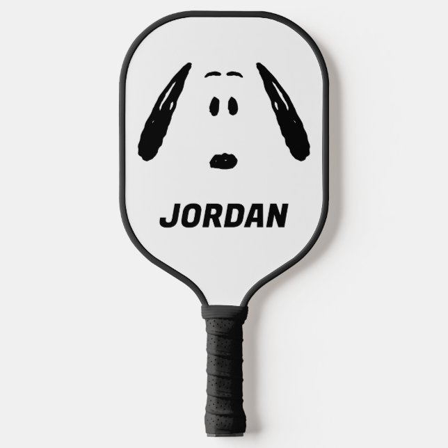 Palas De Pickleball Cacahuetes | Snoopy Face | Añadir su nombre (Anverso)