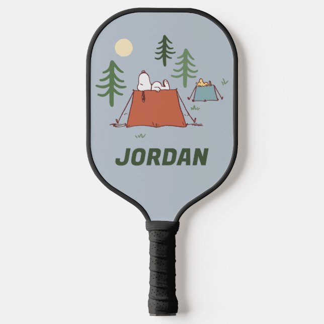Palas De Pickleball Cacahuetes | Snoopy & Woodstock | Añadir su nombre (Anverso)