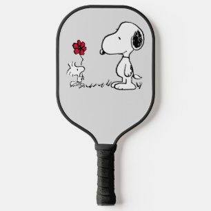 Palas De Pickleball Cacahuetes   Snoopy & Woodstock Rojo y Negro