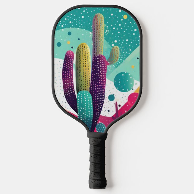 Palas De Pickleball Cacti en colores vivos (Anverso)