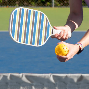 Palas De Pickleball Café de palomitas marrón franjas azules sónicas
