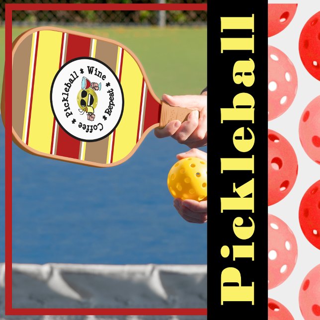Palas De Pickleball Café, Pickleball, Vino, repite adicto al pellebol (Subido por el creador)
