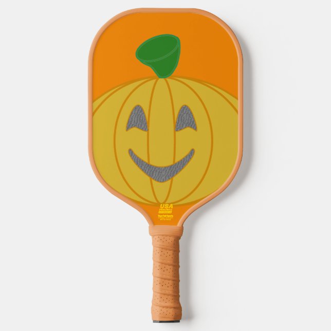 Palas De Pickleball Calabaza Naranja geométrico remo de bola (Anverso)
