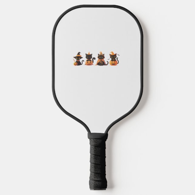Palas De Pickleball Calabaza para gato negro (Anverso)