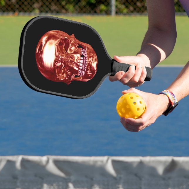Palas De Pickleball Calavera cromada roja (in situ)