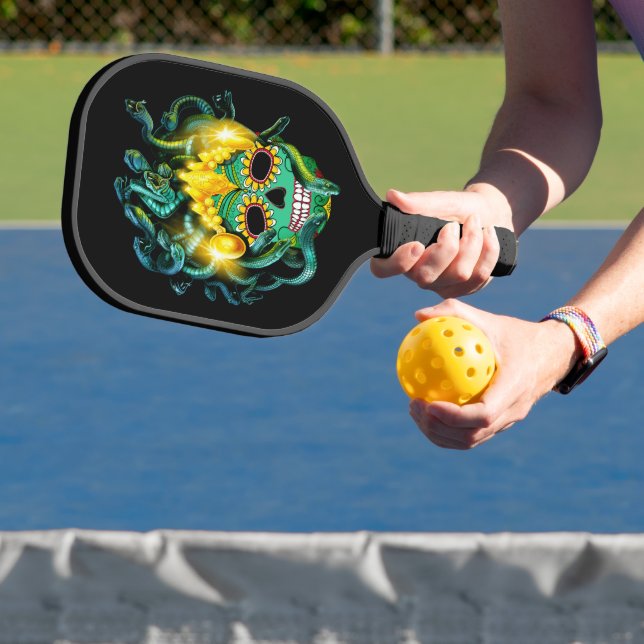 Palas De Pickleball Calavera de azúcar de Medusa gótica (in situ)