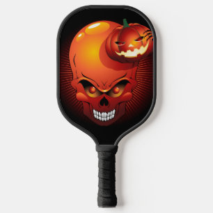 Palas De Pickleball Calavera de Halloween y calabaza