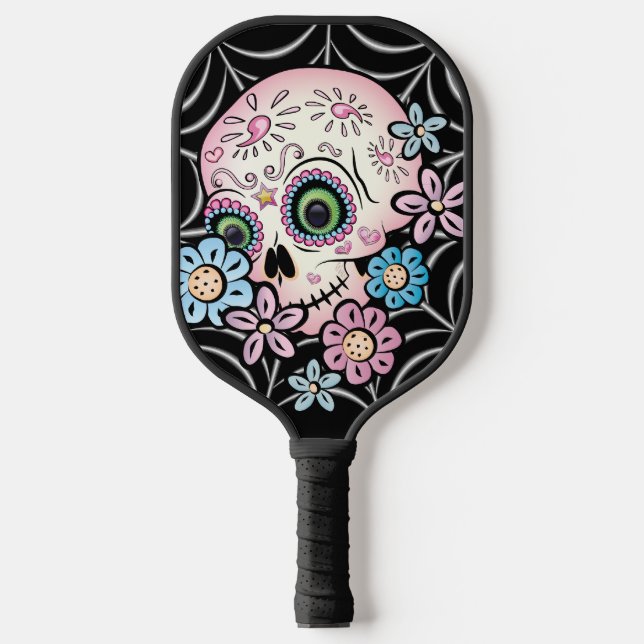 Palas De Pickleball Calavera dulce de azúcar (Anverso)