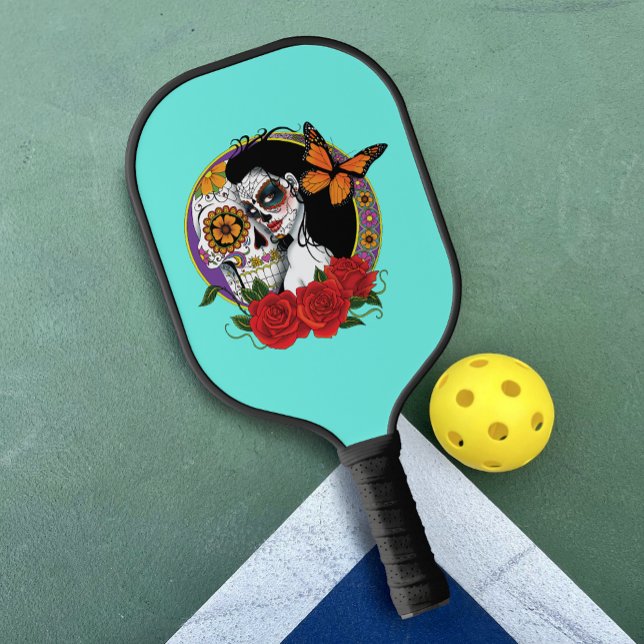 Palas De Pickleball Calaveras de azúcar Art Nouveau (Subido por el creador)