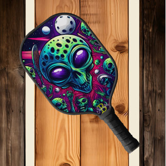 Palas De Pickleball Calaveras y cabezas alienígenas remo