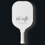 Palas De Pickleball Caligrafía de guión Moda Minimalista personalizada<br><div class="desc">Script Caligrafía Moda Minimalista Paddle de pelota de peletería personalizada</div>