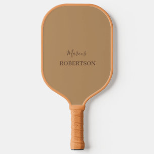 Palas De Pickleball Caligrafía monograma marrón minimalista profesiona