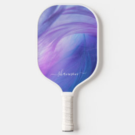 Palas De Pickleball Caligrafía rosa Púrpura Azul Moderna