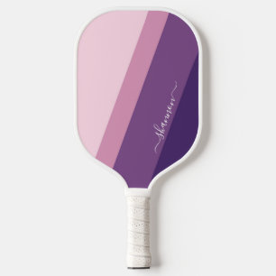 Palas De Pickleball Calligrafía rosada púrpura remo de pellizco