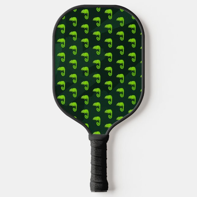 Palas De Pickleball Camaleón lindo verde (Anverso)