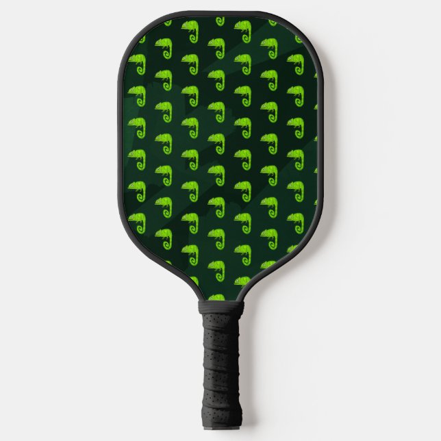 Palas De Pickleball Camaleón verde lindo (Anverso)