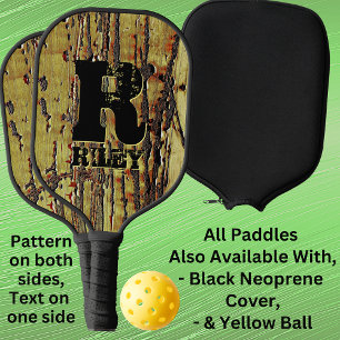Palas De Pickleball Cambiar inicial, Añadir nombre, aspecto Metalizado