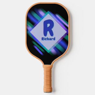 Palas De Pickleball Cambiar inicial, añadir nombre, blando pintar azul