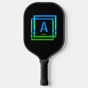 Palas De Pickleball Cambiar inicial. Añadir nombre cuadrados verdes az