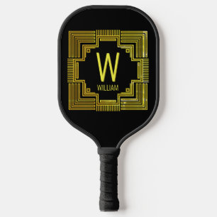 Palas De Pickleball Cambiar inicial, añadir nombre líneas geométricas