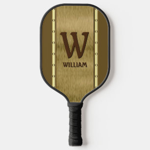 Palas De Pickleball Cambiar inicial, Añadir nombre, Marrón Metalizado