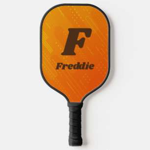 Palas De Pickleball Cambiar inicial, añadir nombre Naranja amarillo
