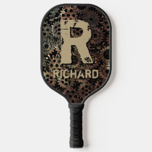 Palas De Pickleball Cambio inicial, Añadir nombre, engranajes Metaliza