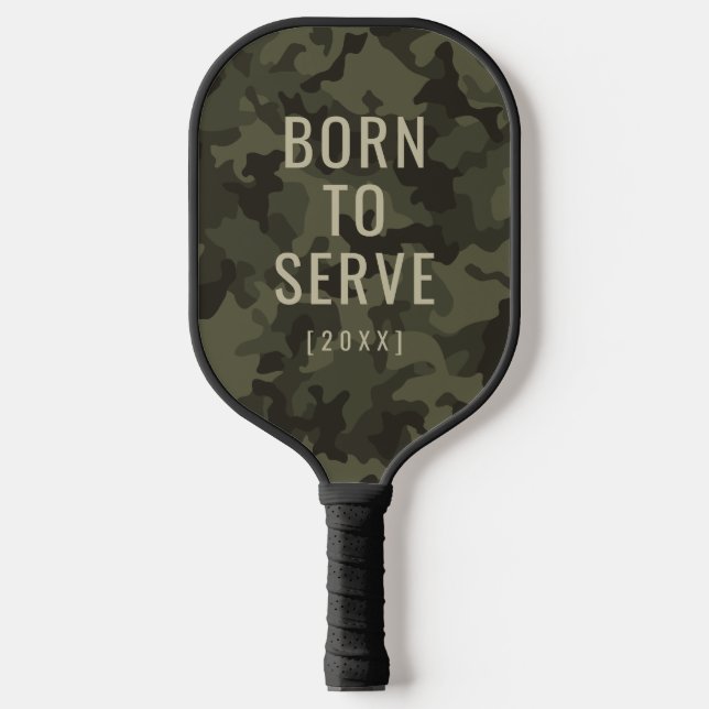 Palas De Pickleball Camo Personalizado Nacido para Servir (Anverso)