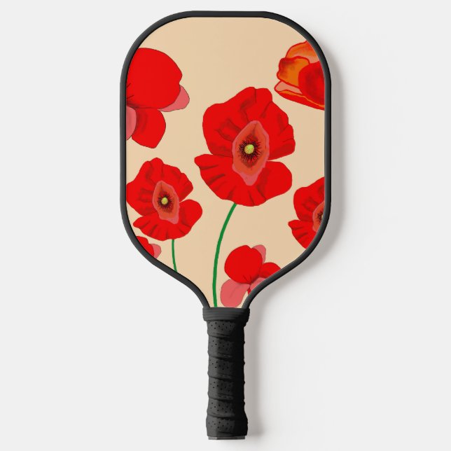 Palas De Pickleball Campo de la amapola roja (Anverso)