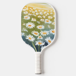 Palas De Pickleball Campo de Margaritas Pintura Floral de Prado de F