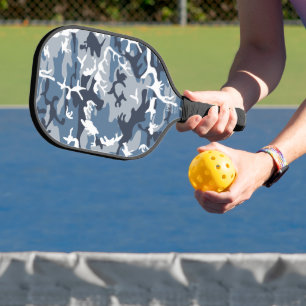 Palas De Pickleball Camuflaje azul de nieve en invierno, ejército