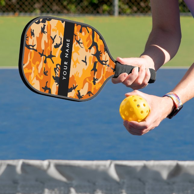 Palas De Pickleball Camuflaje naranja Su nombre Personaliza (in situ)