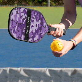 Palas De Pickleball Camuflaje púrpura Tu nombre Personaliza