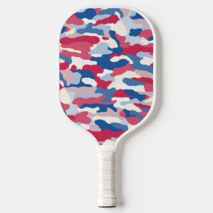 Palas De Pickleball Camuflaje rojo blanco y azul