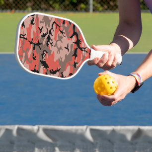 Palas De Pickleball Camuflaje rojo y marrón, militar, ejército