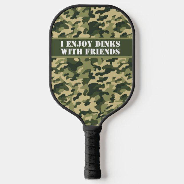 Palas De Pickleball Camuflaje verde del ejército personalizado 2 (Anverso)