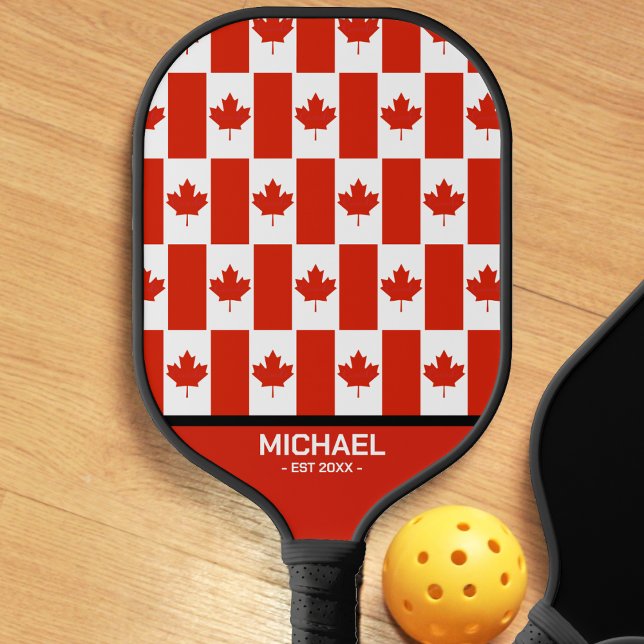 Palas De Pickleball Canadá Maple Leaf Canadian Flag Pattern Name (Canada Canadian flag pattern pickleball paddle)