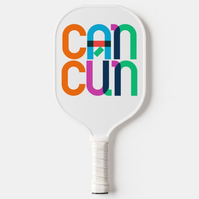 Palas De Pickleball Cancun México Pop Art Letters (Anverso)