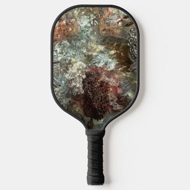 Palas De Pickleball Capas apagadas de cristales marrones (Anverso)