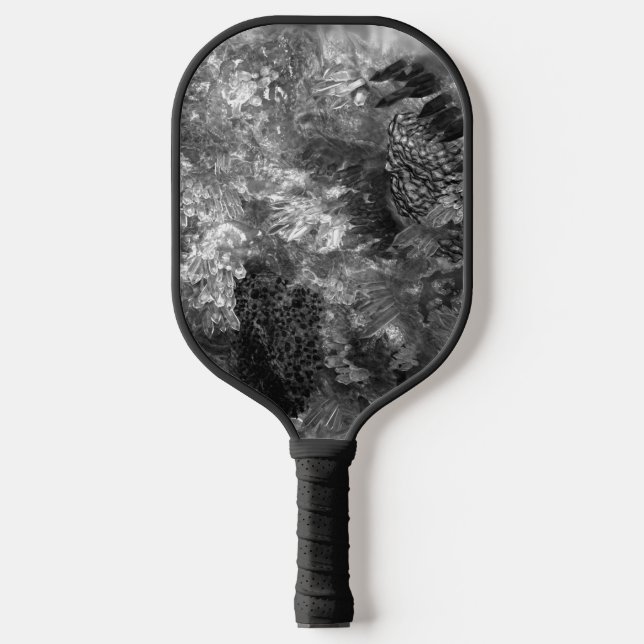 Palas De Pickleball Capas de cristales grises (Anverso)