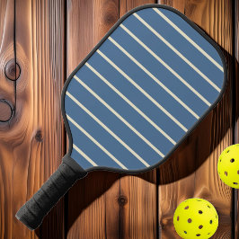 Palas De Pickleball Capri a Rayas de Color Azul de Mediados de Siglo
