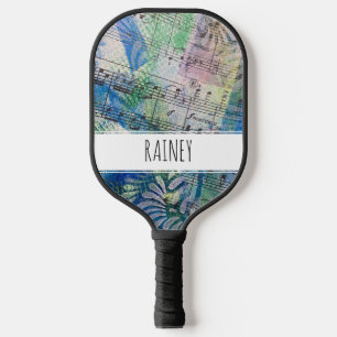 Palas De Pickleball Caprichosa Partitura Pintada con Capas de Colores
