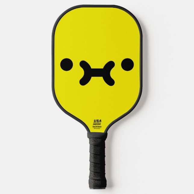 Palas De Pickleball Cara Amarilla Con Mohín Adorable (Anverso)