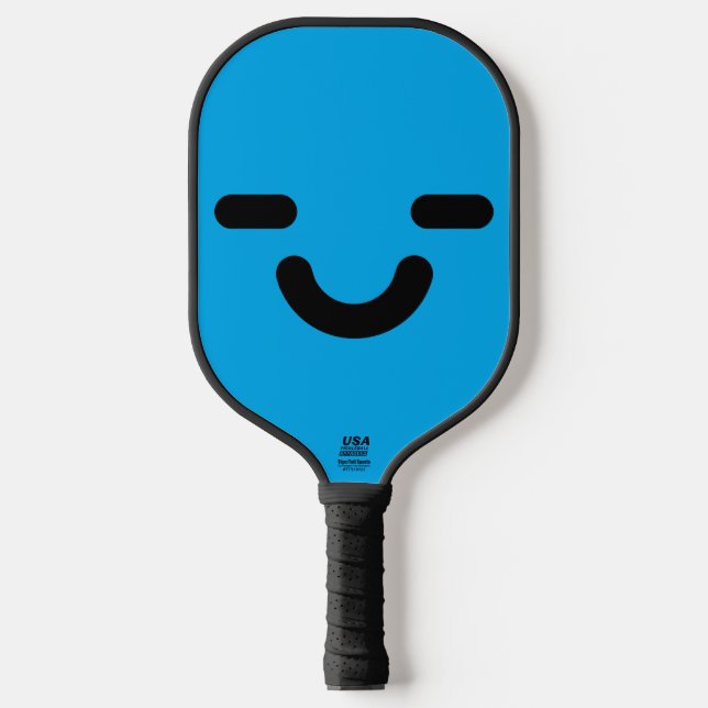 Palas De Pickleball Cara Complacida Azul (Anverso)