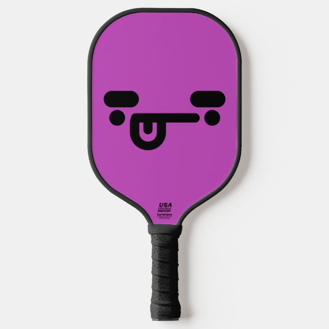 Palas De Pickleball Cara Confundida Traviesa Morada  (Anverso)