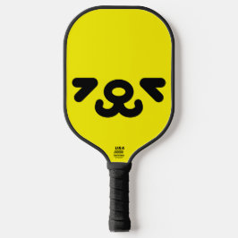 Palas De Pickleball Cara de cachorro feliz amarillo
