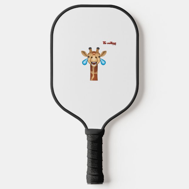 Palas De Pickleball cara de jirafa feliz de emoji (Anverso)