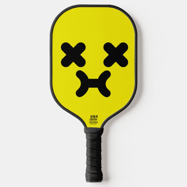 Palas De Pickleball Cara de Malhumor Atontada Amarillo (Anverso)