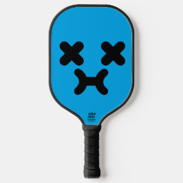 Palas De Pickleball Cara de Malhumor Aturdida Azul